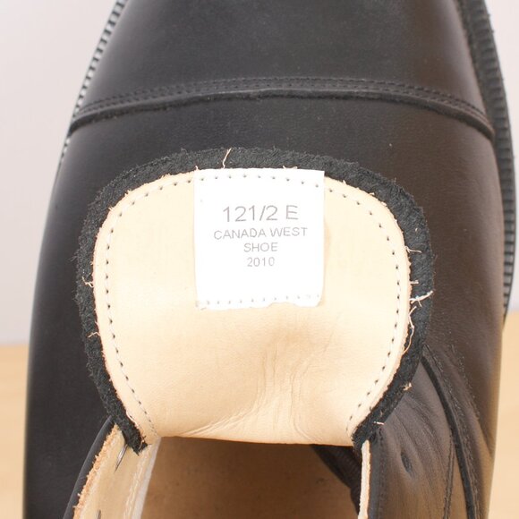 Canada West Men's Shoes Cap-Toe Oxford 12E Black Leather NWOB Vibram - Picture 6 of 7